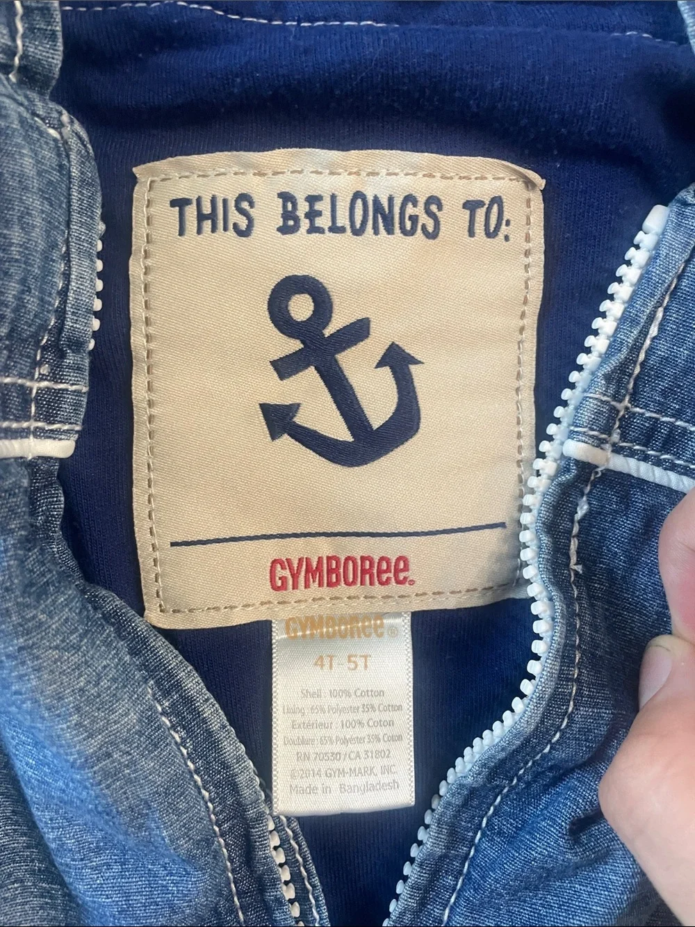 Gymboree Girls Hooded Denim Jacket